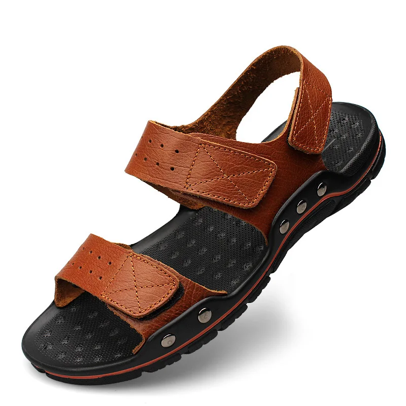

2022 summer new men's breathable sandals beach shoes men's two wear large size sandals