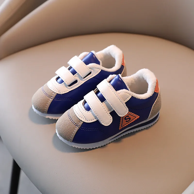 

Lightweight Velvet Toddler Shoes Patchwork Designer Kids Shoes Girls Little Boys School Running Shoes Children Sneakers 2022