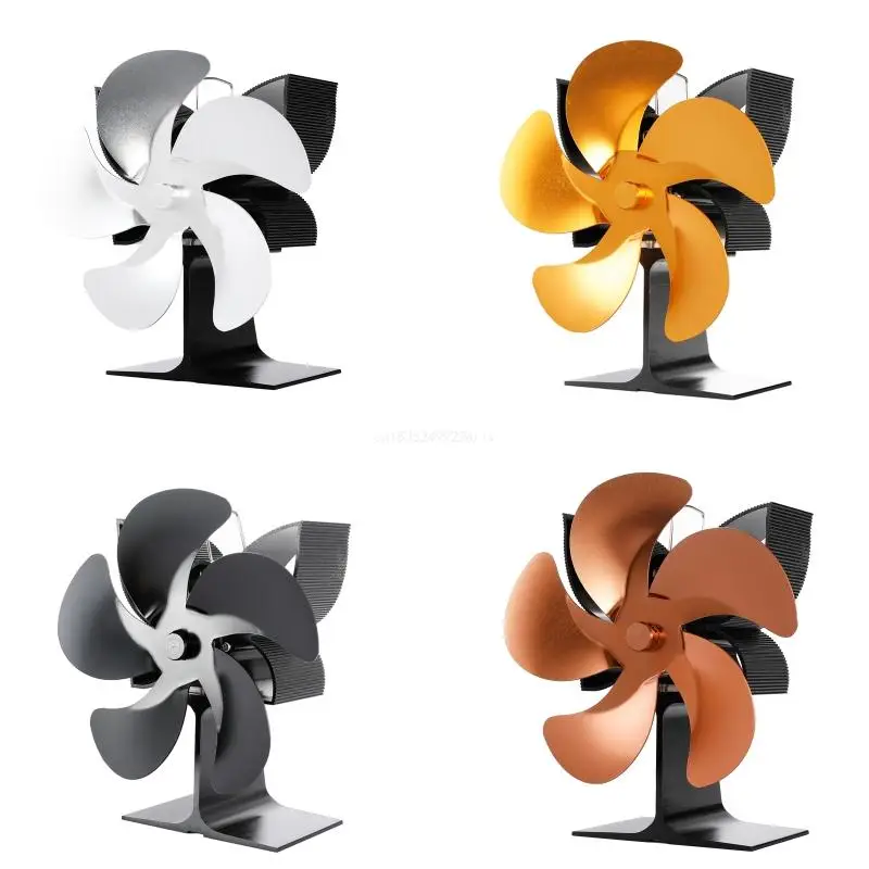 

SF902G 5 Blades Heat Powered Stove Fan for wood Log for BURNER Heater Fireplace Fuel Saving Quiet Ecofan