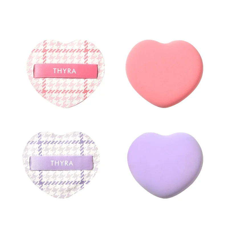 

Love Heart Powder Puff Sponge Houndstooth Love Heart Soft Smear-Proof Makeup