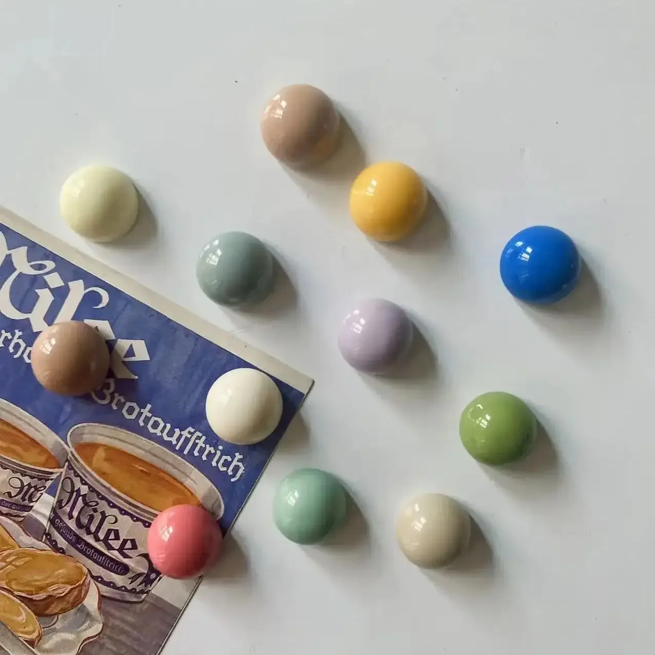 

Полукруглые магниты для холодильника из полимера, 10 шт.