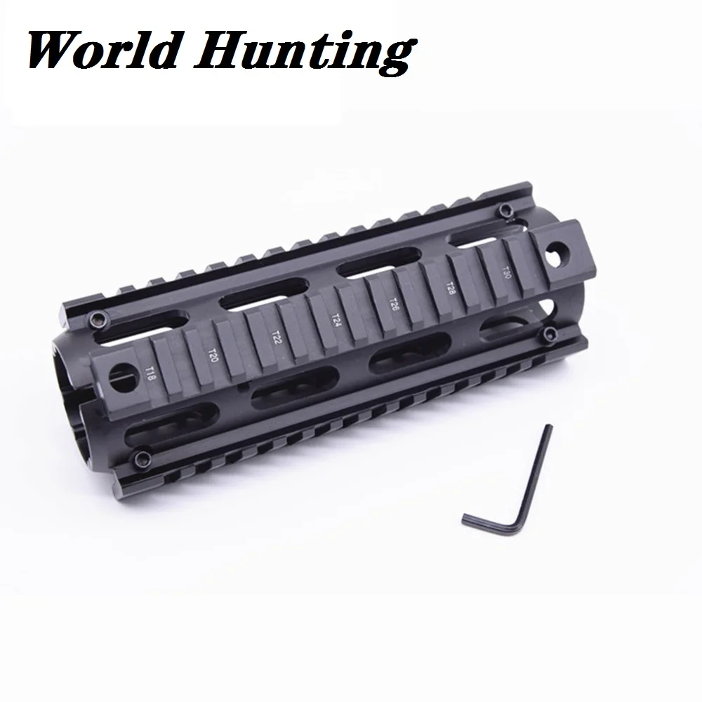 

Tactical Airsoft AR-15 M4 Handguard Carbine 6.7 Inch RIS Quad Rail 2 Piece Drop-In Picatinny Mounting Rifle Hunting Accessories