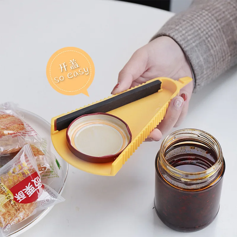 

5 в 1, многофункциональный консервный нож с силиконовой ручкой, 1 шт.