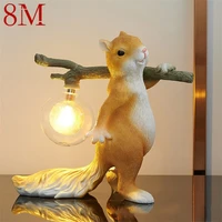 8m nordic table lamp creative squirrel led decorative for home children small desk light