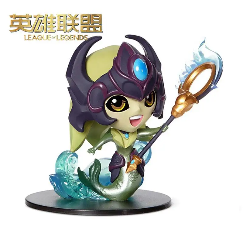 

League of Legends Tide Calling Gina Nami Anime Action Figure Q Version Game Figurine Collection Gift Toys For Chidren Model