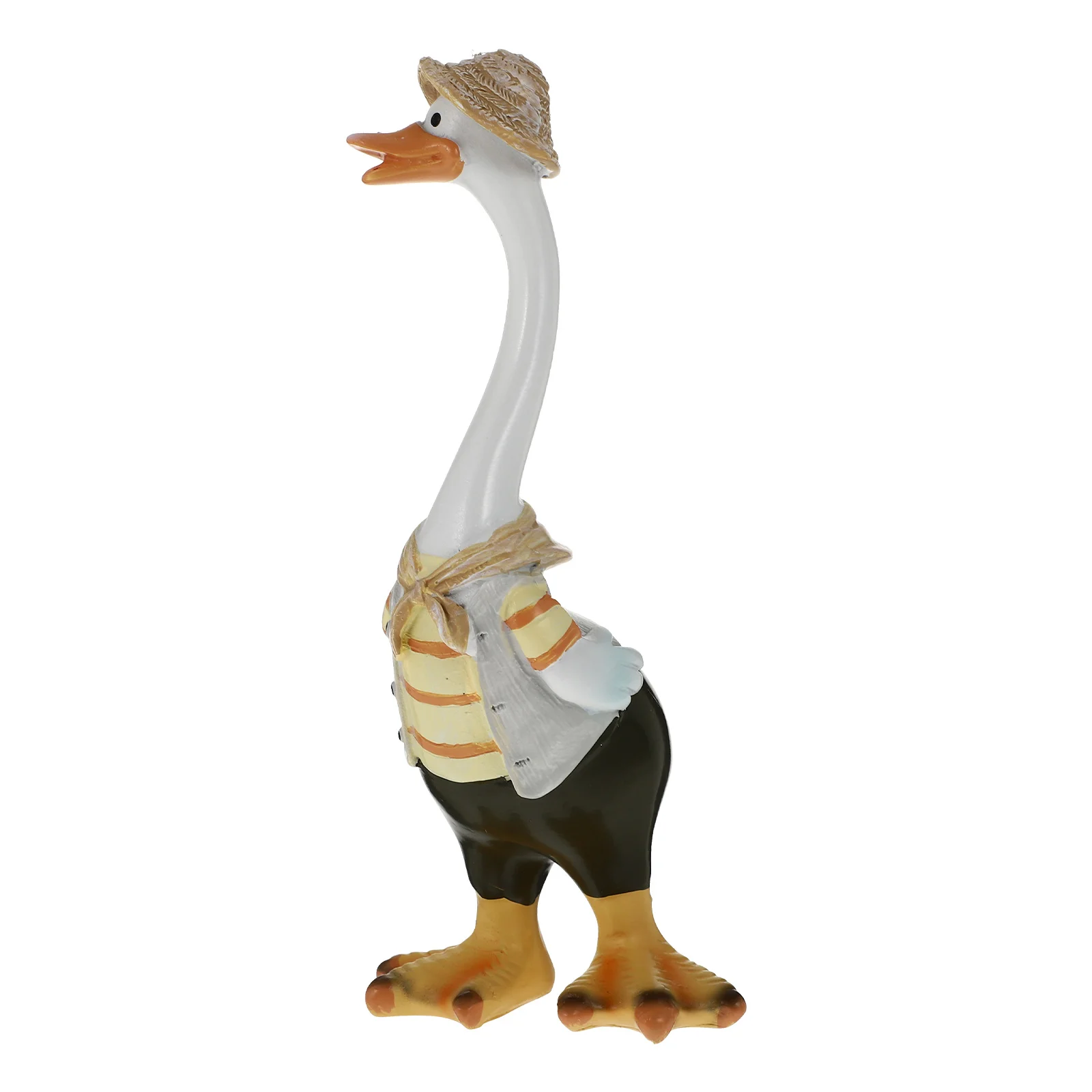 

Decorative Cartoon Duck Sculpture Adorable Duck Statue Desktop Duck Ornament