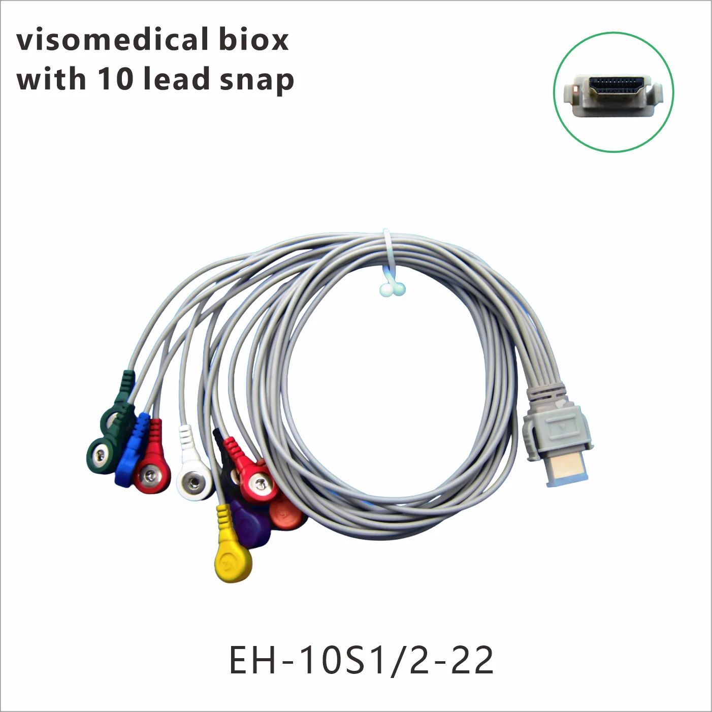 Фото Кабель ECGEHG emslife №3706 с 10 отведениями, провода для Холтер-мониторов Visomedical Biox №1