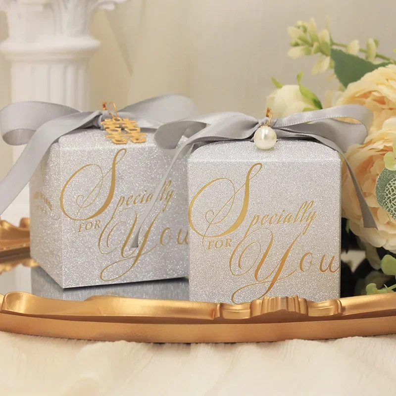 

Высококлассные свадебные сувениры, подарочная упаковочная коробка, коробки для конфет для крестины, аксессуары, держатели с лентой