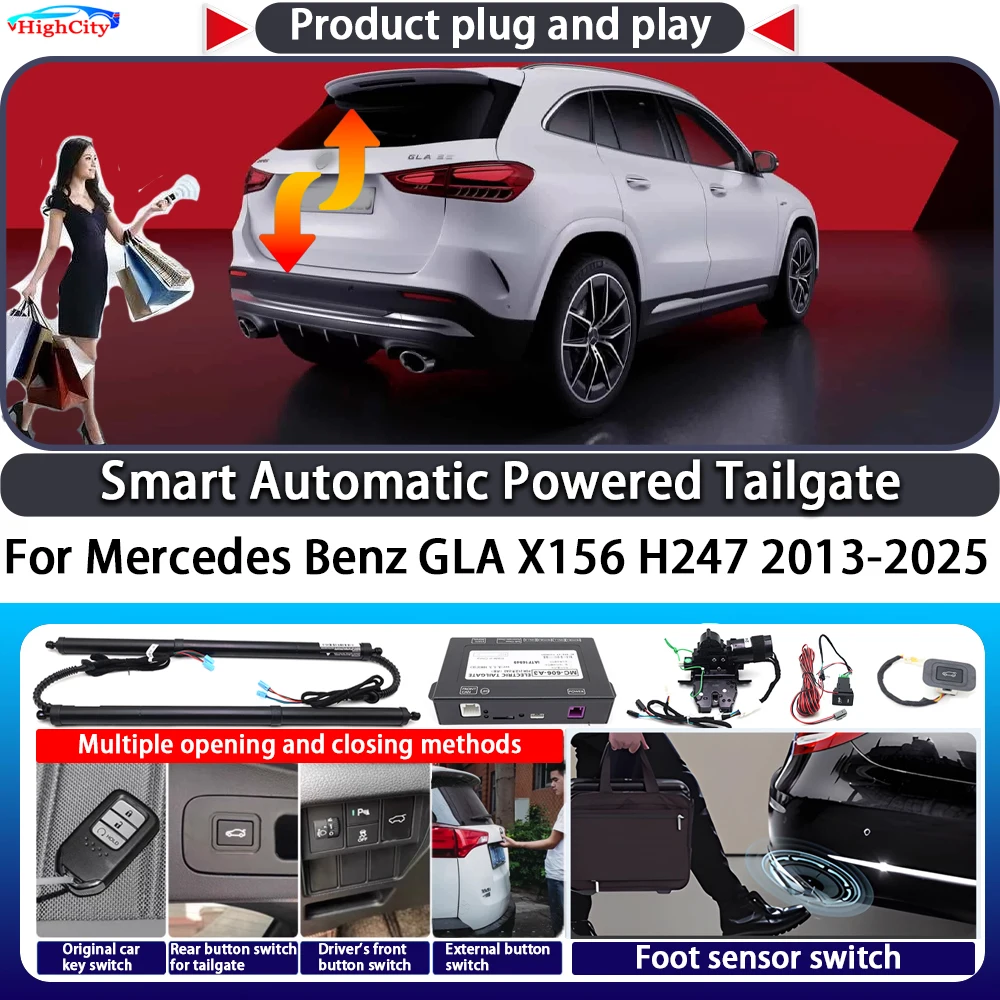 Фото Для Mercedes Benz GLA X156 H247 2013-2025 умный автоматический блок управления ключом задней двери комплект закрытия багажника с электроприводом задней двери №1