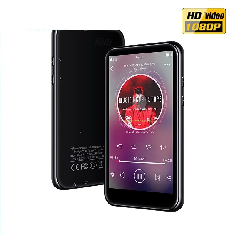 

2022 4.0 Inch Full Touch Screen MP3 Player Bluetooth 5.0 Built-in Speaker HiFi Lossless Sound Mp4 Player 1080P Vedio Fm Radio