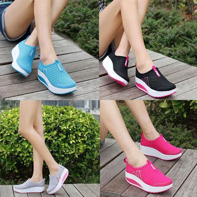 

Women's Sport Shoes On The Platform Massage Womens Running Sneakers Sole Sports Woman Casual Wome Women's Wedge Sneakers Tennis