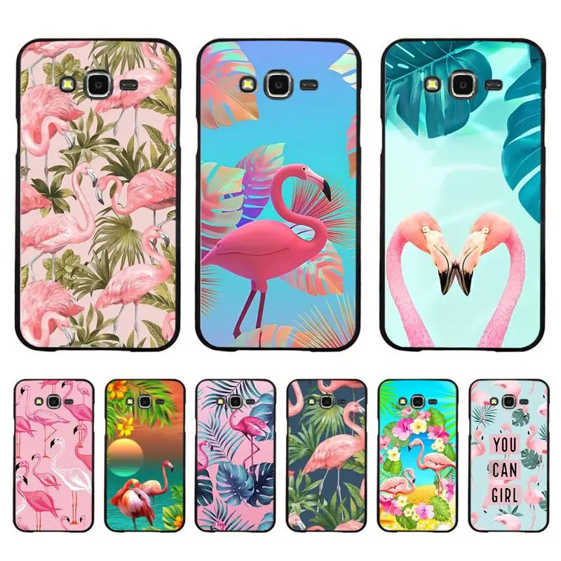

RuiCaiCa Flamingo Phone Case For Samsung Galaxy J 4plus J6 J5 J72016 J7prime cover for J7Core J6plus Back Coque