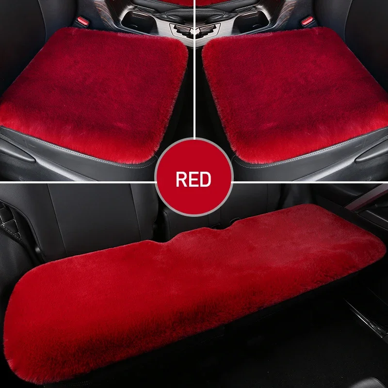 Универсальный зимний плюшевый чехол на автомобильное сиденье с кроличьим мехом