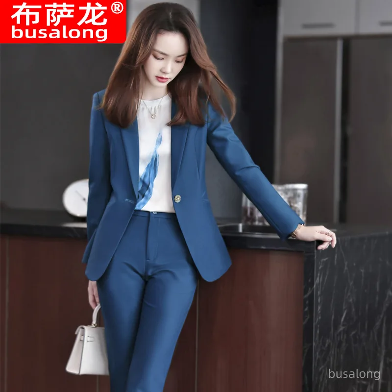 

Suit Women's Spring and Autumn New Korean Style Business Attire Fashionable Elegant Slim Fit Goddess Temperament Suit Work Cloth