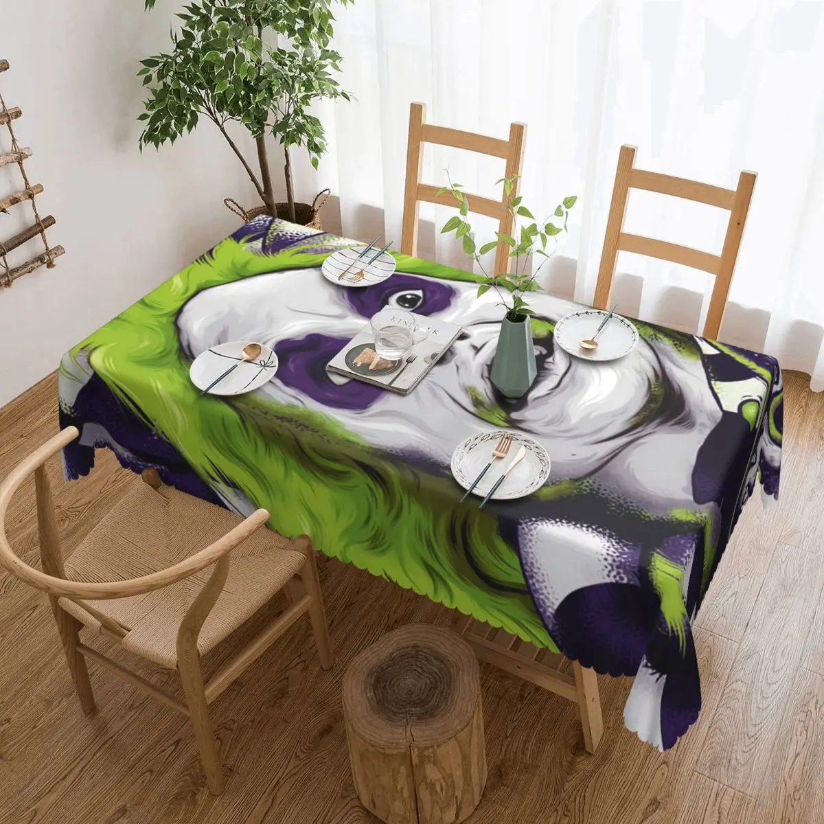 

Rectangular Waterproof Oil-Proof Horror Ghost Beetlejuice Tablecloth Table Covers 40"-44" Fit Comedy Fantasy Film Table Cloth