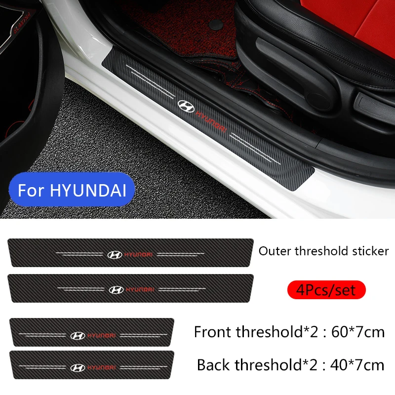 

Car Trunk Door Threshold Protect Sticker for Hyundai Sonata Tucson Elantra Creta I30 Solaris Kona I10 Accent IX35 I20 Getz Grand