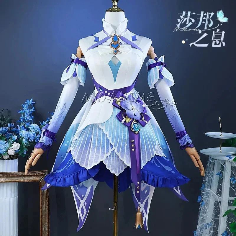 Фото Новый стильный полный комплект костюма-униформы Genshin Impact Breeze Of Sabaa Nilou для косплея (платье) Wiw;3'f,6;t.8'x;4'v\7,h/ №1