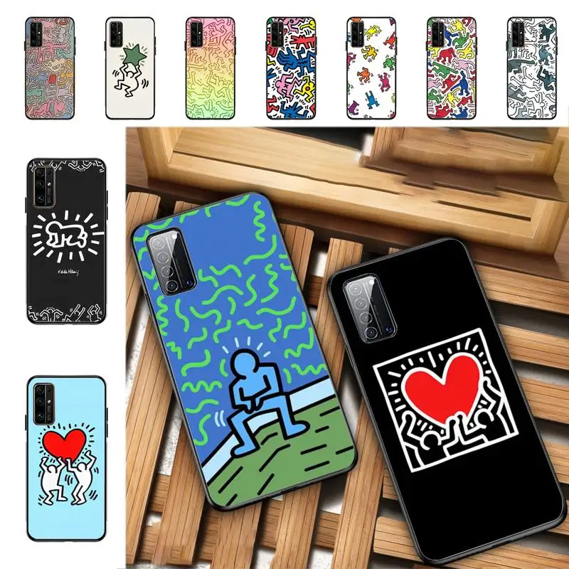 

Keith-Haring-Works-Colorful-Print Phone Case for Huawei Honor 10 i 8X C 5A 20 9 10 30 lite pro Voew 10 20 V30