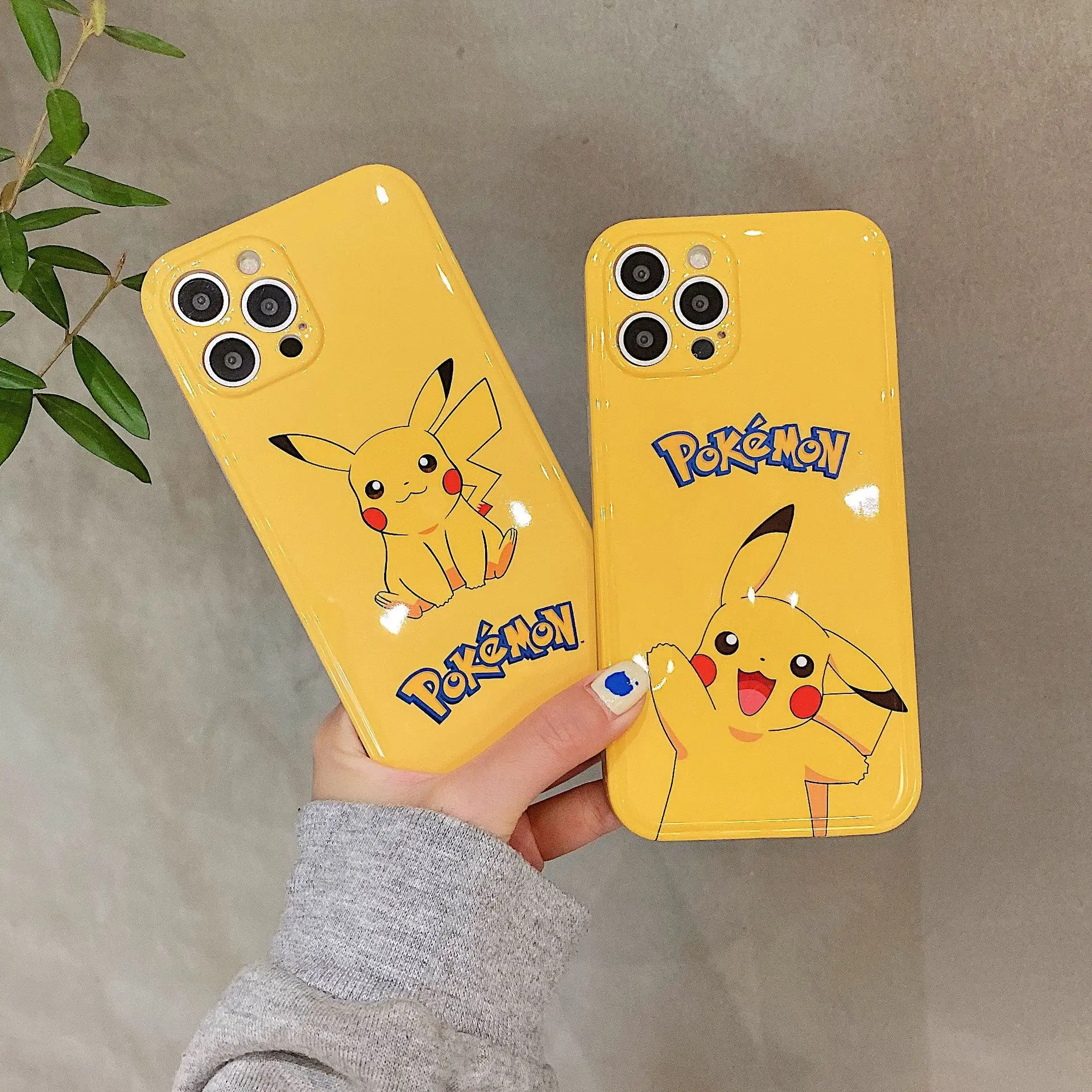 

Bandai Kawaii Pokemon мобильный телефон, чехол для iPhone 11 12 13 Pro Max 78 Plus XR XS MAX, милые желтые чехлы для смартфонов Pikachu