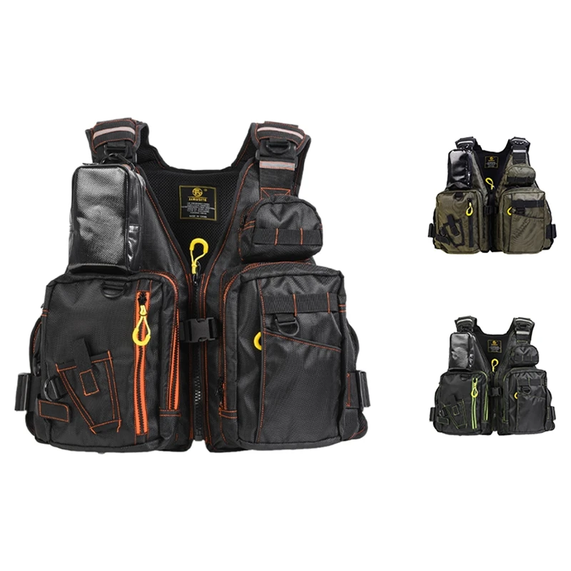 

Жилет для рыбалки нахлыстом, плавучий жилет, рыболовное снаряжение, уличный спортивный жилет с несколькими карманами, плавучая Защитная ку...
