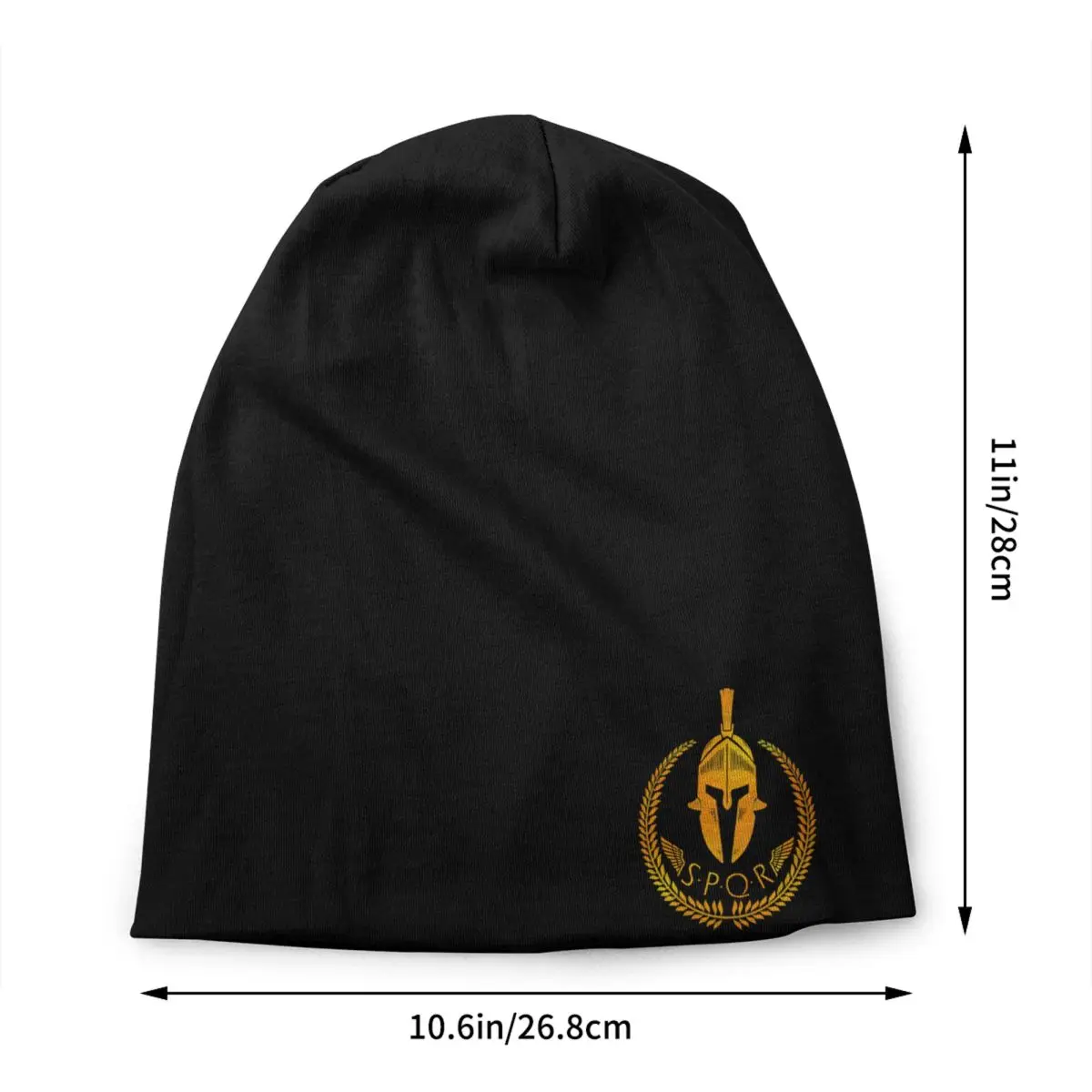 Шапки-бини SPQR Roman Empire Skullies на заказ крутые зимние теплые мужские и женские вязаные