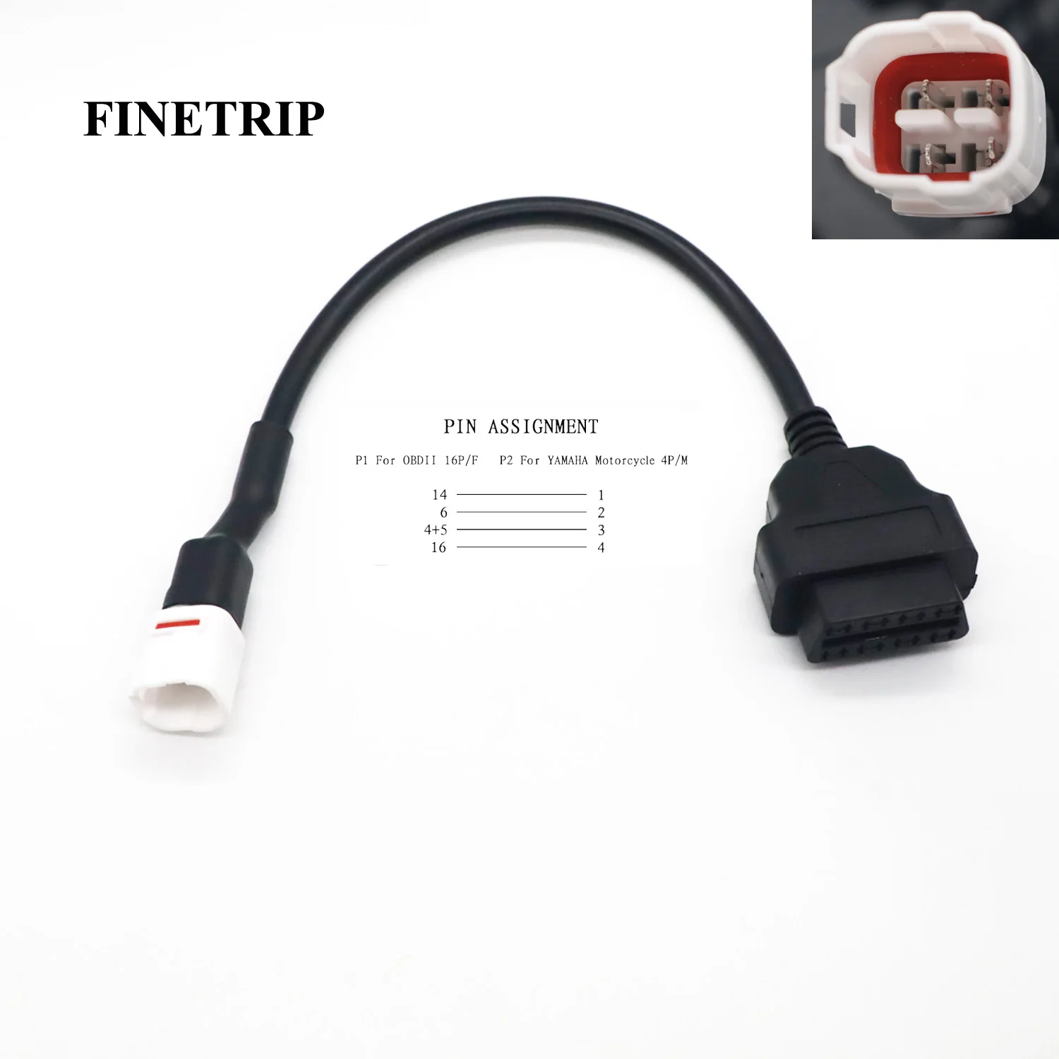 Разъем OBD2 для мотоцикла, мотоцикла, YAMAHA 3pin 4pin для HONDA 4Pin для KTM 6pin Moto для Ducati OBD OBD2 Удлинительный кабель (art.: 3920b79508366) - 3920b79508366