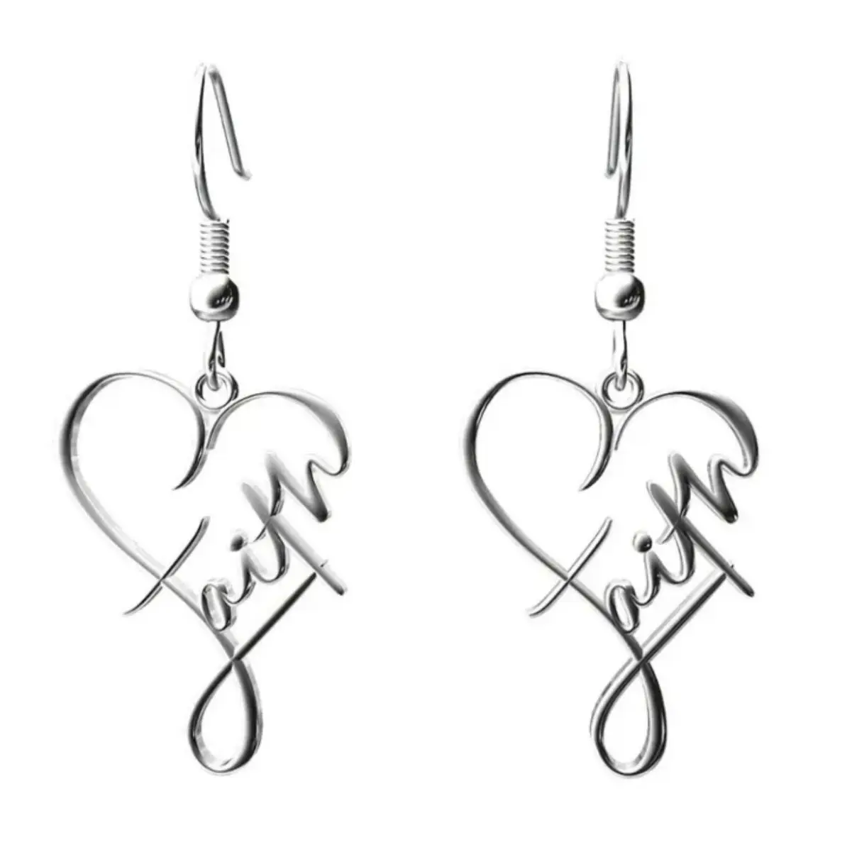 

Raylene Europe and the United States new earrings faith long section earrings temperament female love heart-shaped