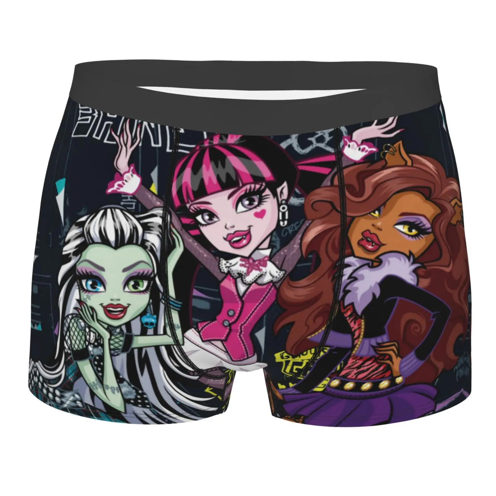 

Боксеры мужские с рисунком монстров, мягкие брифы с двусторонним принтом, шорты-боксеры