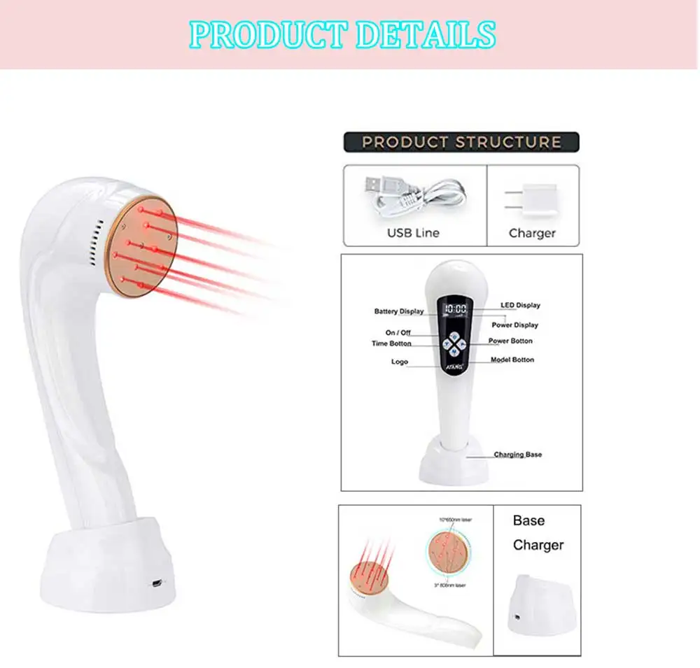 

low level Laser acupuncture back pain arthritis joint pain cold laser 808nm for Wound healing rheumatism gout pain relief