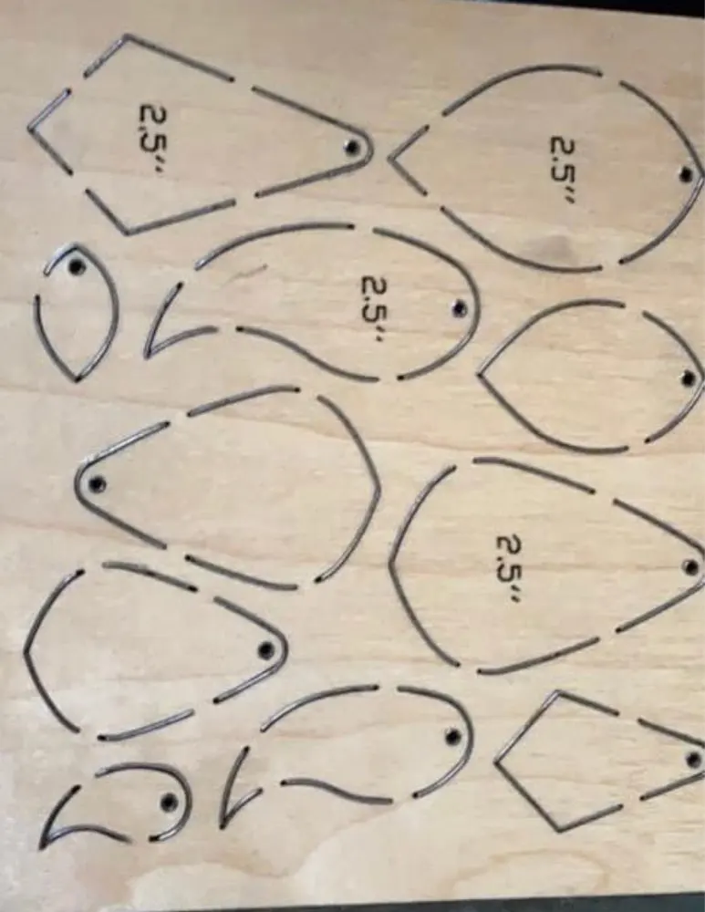 

Wooden Die-cutting Die Multiple Earring Die Yy-1119 Compatible With Most Manual Die-cutting Dies Scrapbooking