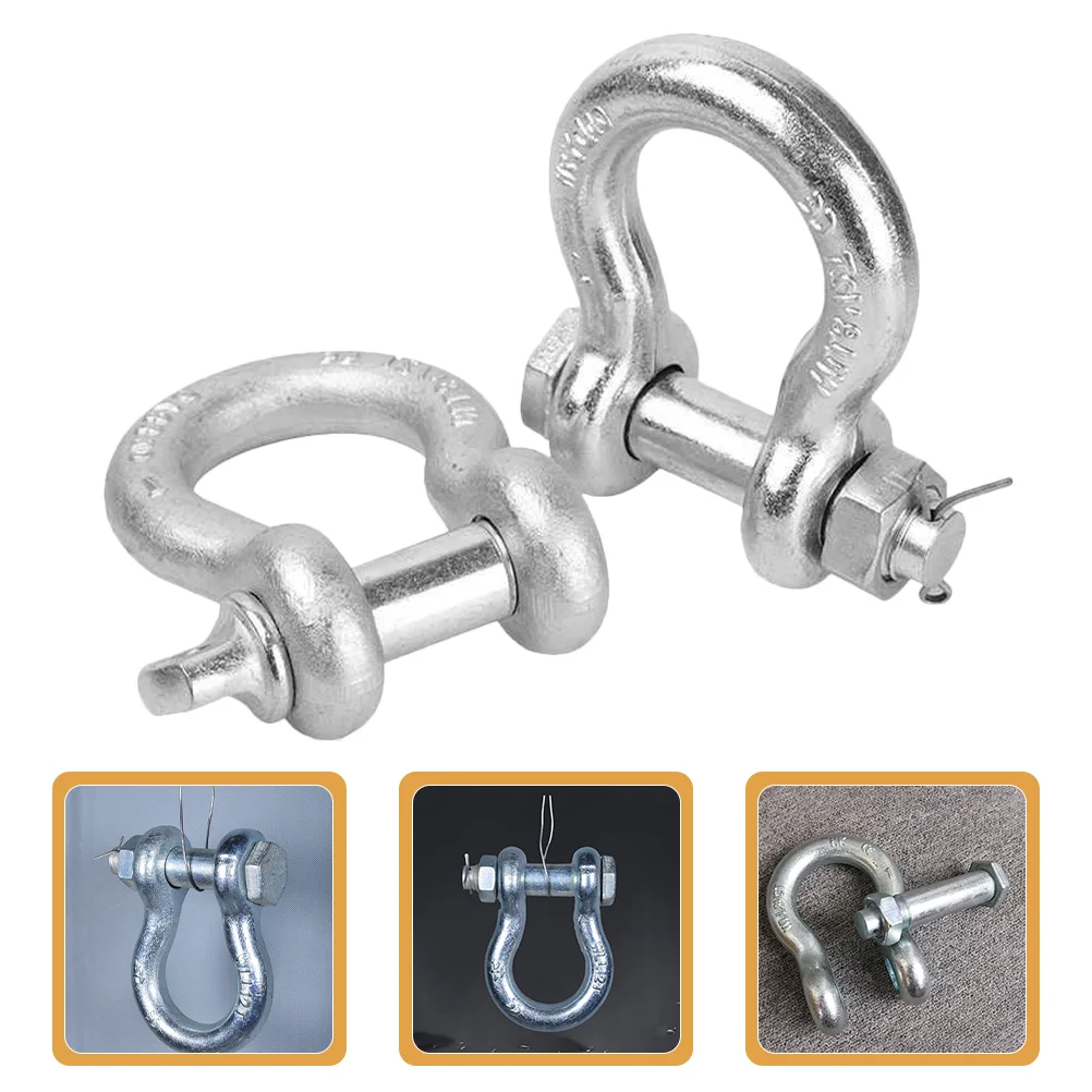 

2pcs Metal Anchor Shackles D Ring Shackles Traction Anchor Shackles Replacements