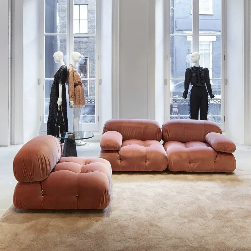 

Custom buuti Nordic designer Danish NIS module fabric sofa block net red quiet wind single double triple seat 7Y