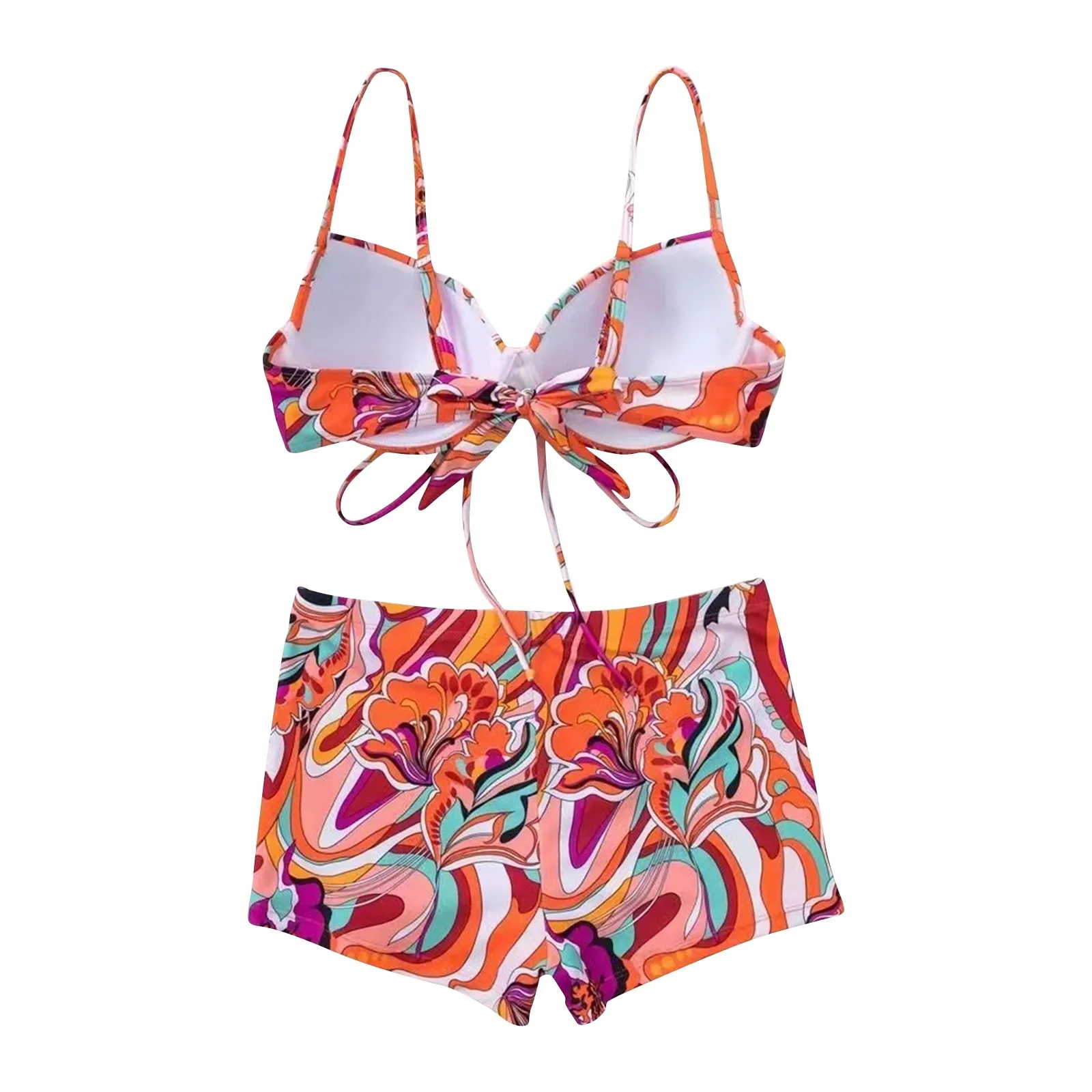 

Женские Купальники 2023, бикини, купальник с вырезами, мини-стринги, бикини с пуш-ап и ретро принтом, комплект бикини из 2 предметов, купальник