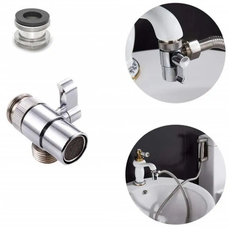 

New Alloy Switch Faucet Adapter Kitchen Sink Splitter Diverter Valve Water Tap Connector For Toilet Bidet Shower Kitchen Access