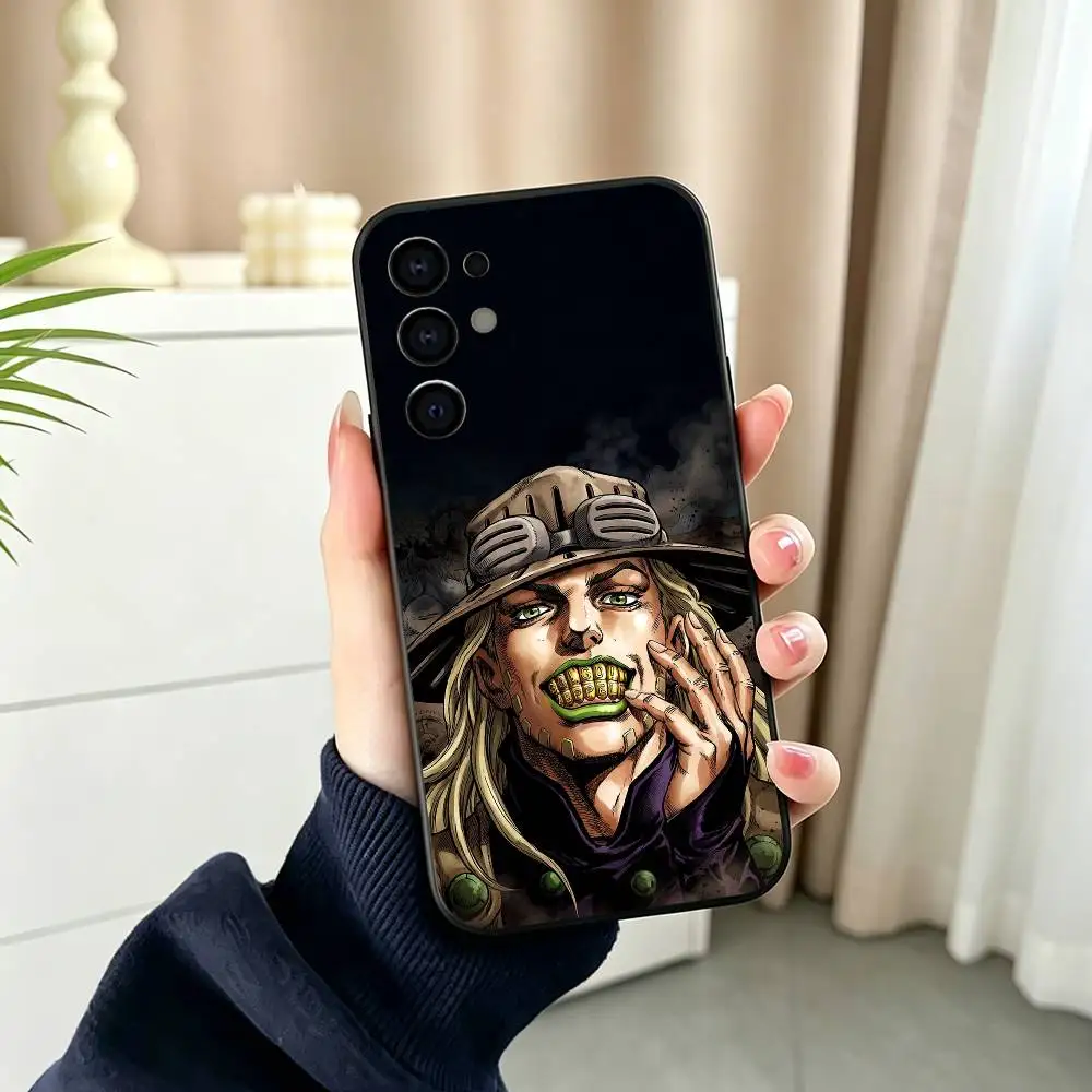 Чехол для телефона G-Gyro Zeppeli J-Jojo Anime для Samsung S25, S24, S21, S22, S23, S30, Ultra, S20, Plus, Fe, Lite, Note, 10, черный (art.: 3920dbb93f734) - 3920dbb93f734
