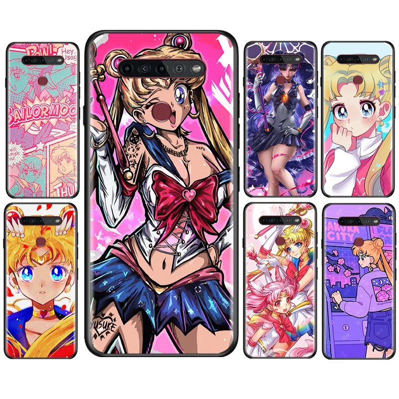 

Magic Sailor Moon For LG K92 K42 K22 K71 K61 K51S K41S K30 K20 2019 Q60 V60 V50 S V40 V30 G8S G8 X Black Phone Case