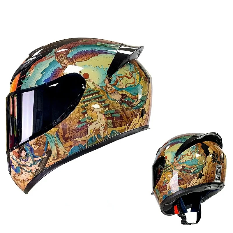 

Professional motorcycle helmet full helmet for men and women, warm and safe in winter, all season knight motorcycle off-road