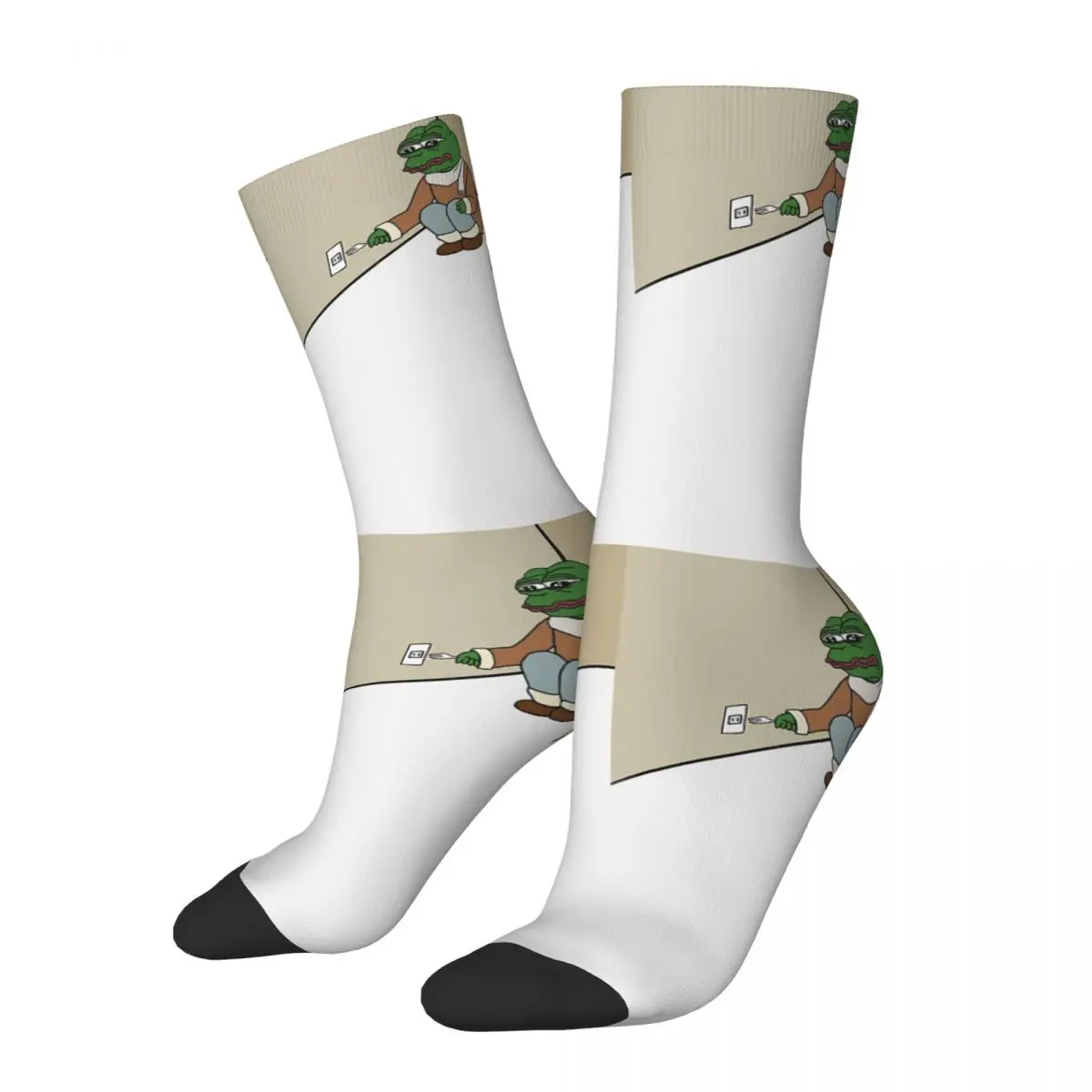 Носки с рисунком саркастической грустной лягушки