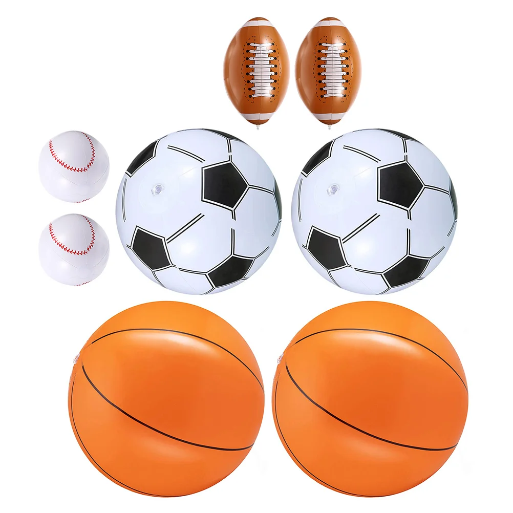 

8 Pcs Beach Balls Toys Kids Blow Playground Outdoor Toddler Bulk Baseball Large