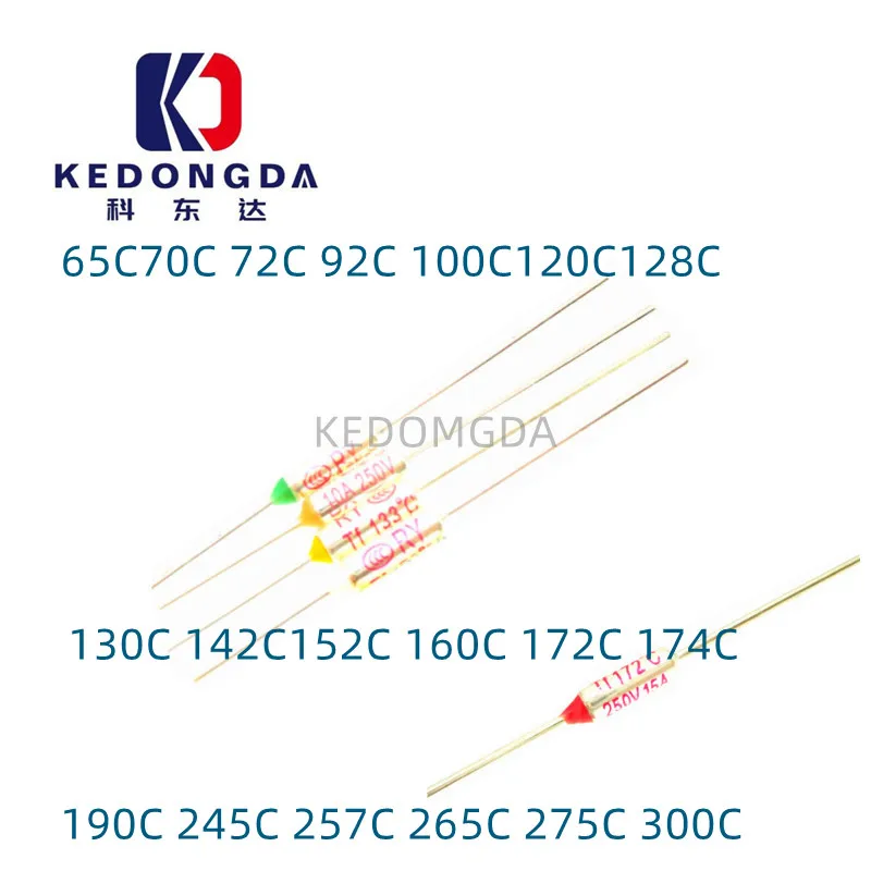 

10PCS TF Hot fuse RY 10A250V Temperature 65C70C 72C 92C 100C120C128C 130C 142C152C 160C 172C 174C 190C 245C 257C 265C 275C 300C