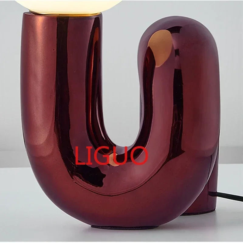 Современная светодиодная настольная лампа со стеклянными шариками ночники для