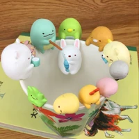 7pcsset corner creaturea anime figure sumikko gurashi desktop ornaments cup doll pendant boys girls kids diy periphery gifts