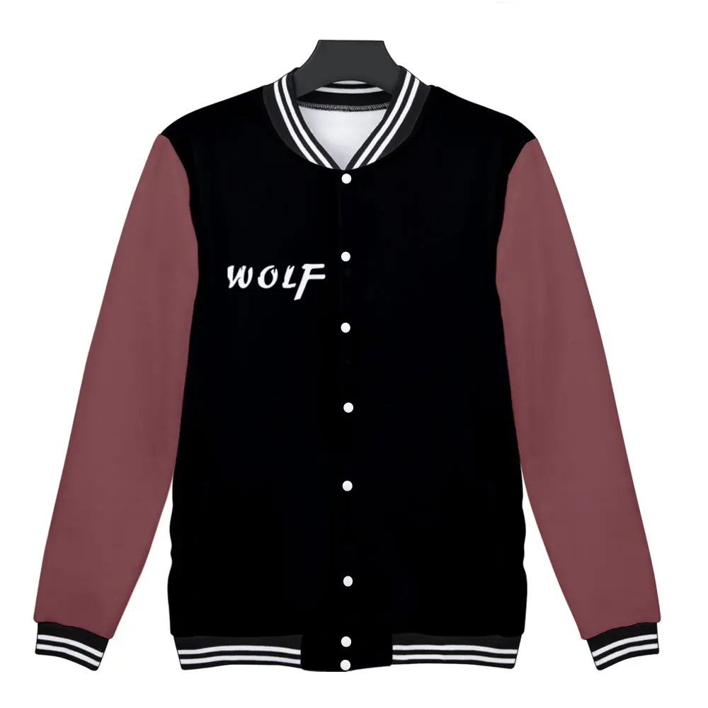 

Lianshuo 2022 Spring and Autumn New Baseball Uniform Street Trend Wolf Print Jacket Fashion Casual Loose Versatile Men's