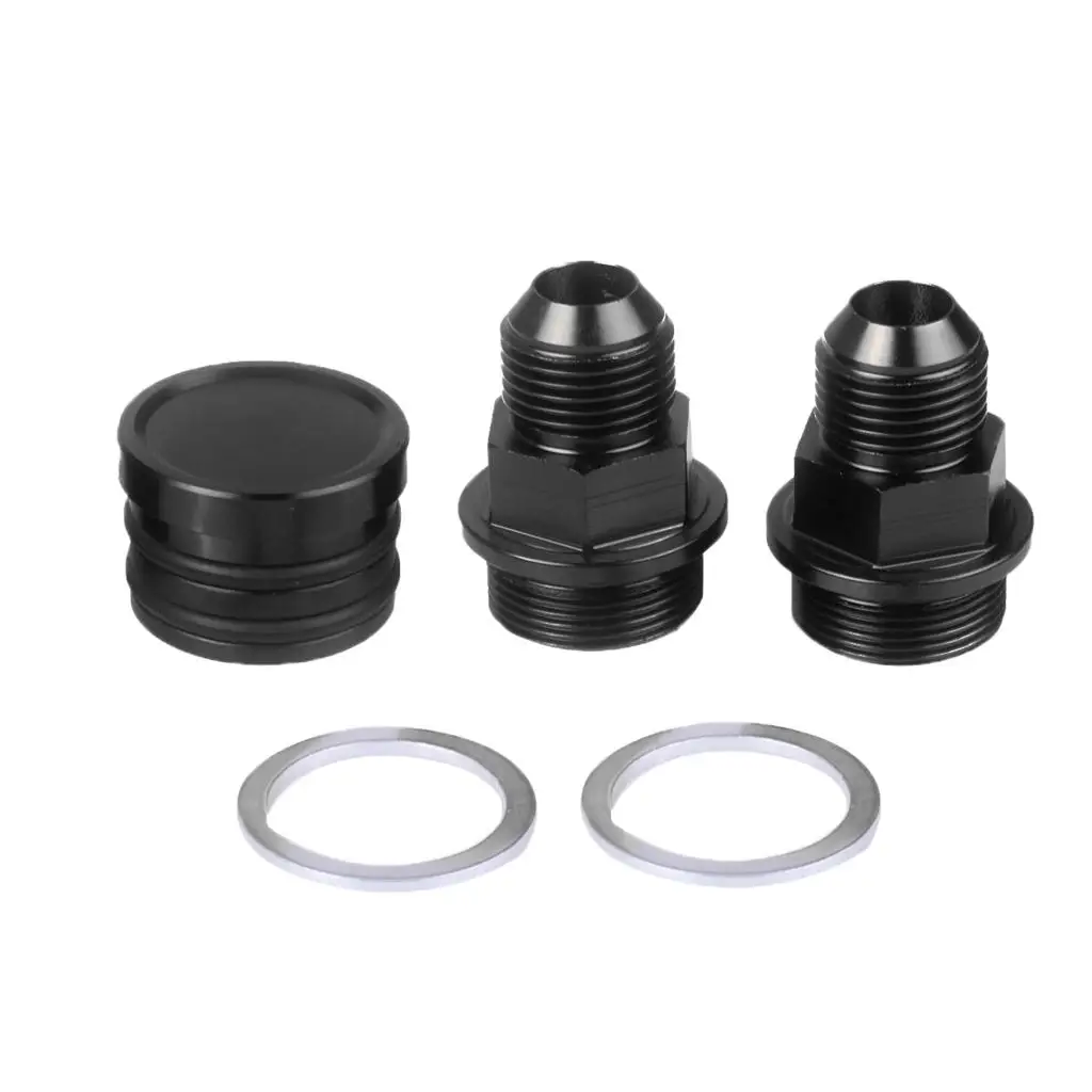 

Block Breather Fittings & Plug For Honda B16 B18C Catch Can M28 10AN Black
