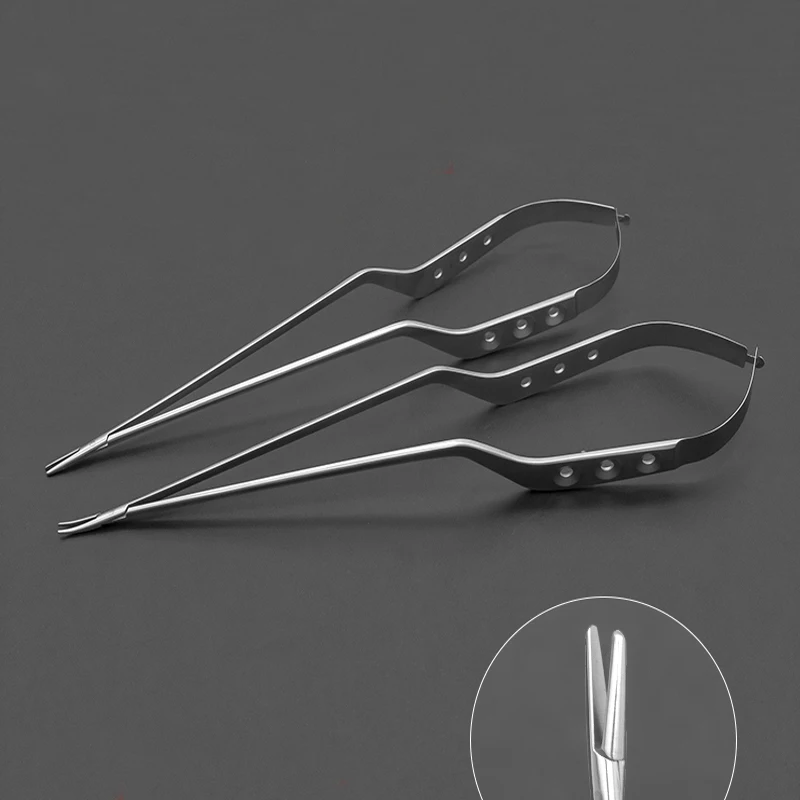 Stainless steel gun-shaped needle holder micro needle holder micro neurosurgery equipment brain surgery equipment