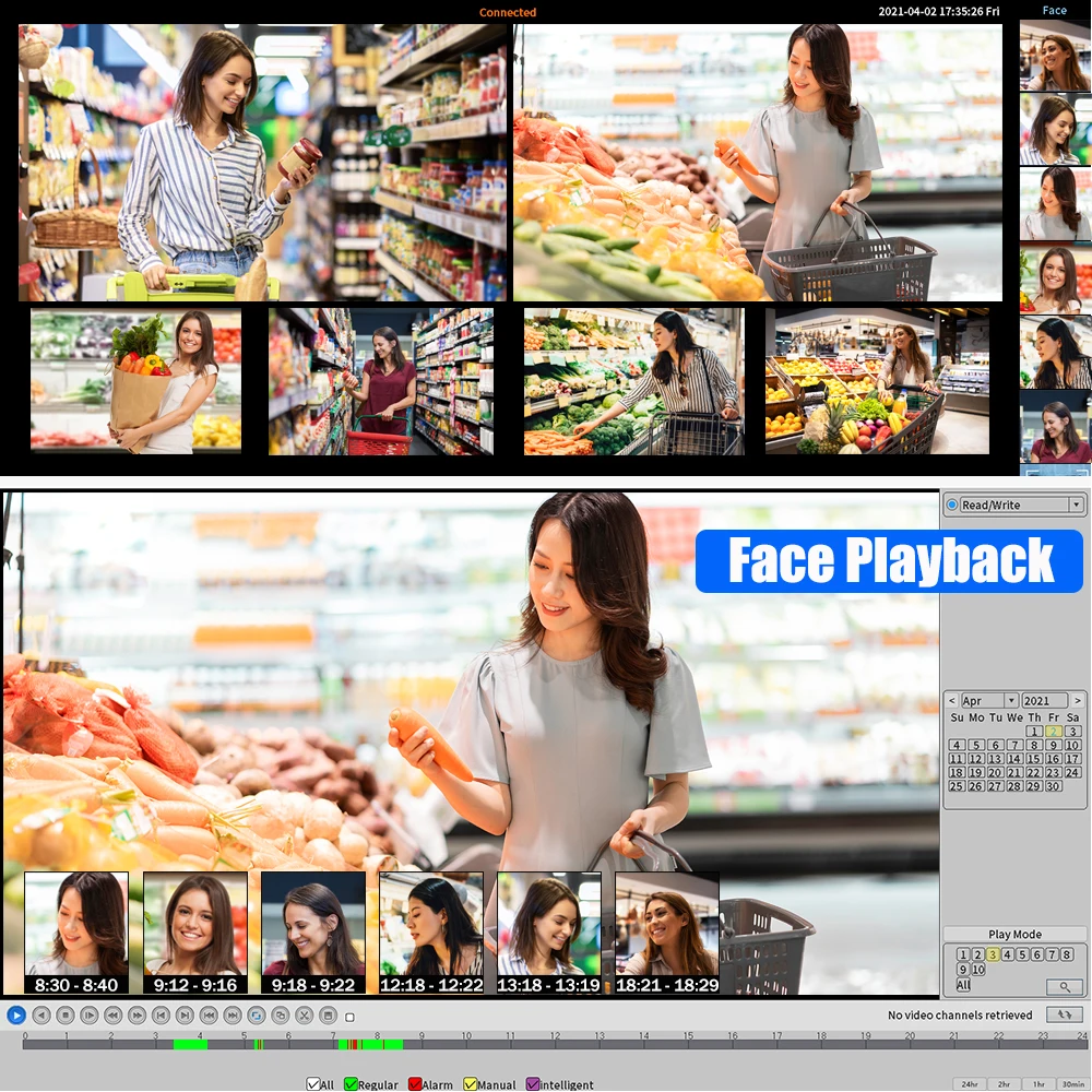 Видеорегистратор Hi3536E XMeye Pro для системы видеонаблюдения 5 МП 8 каналов H.265 макс. ТБ