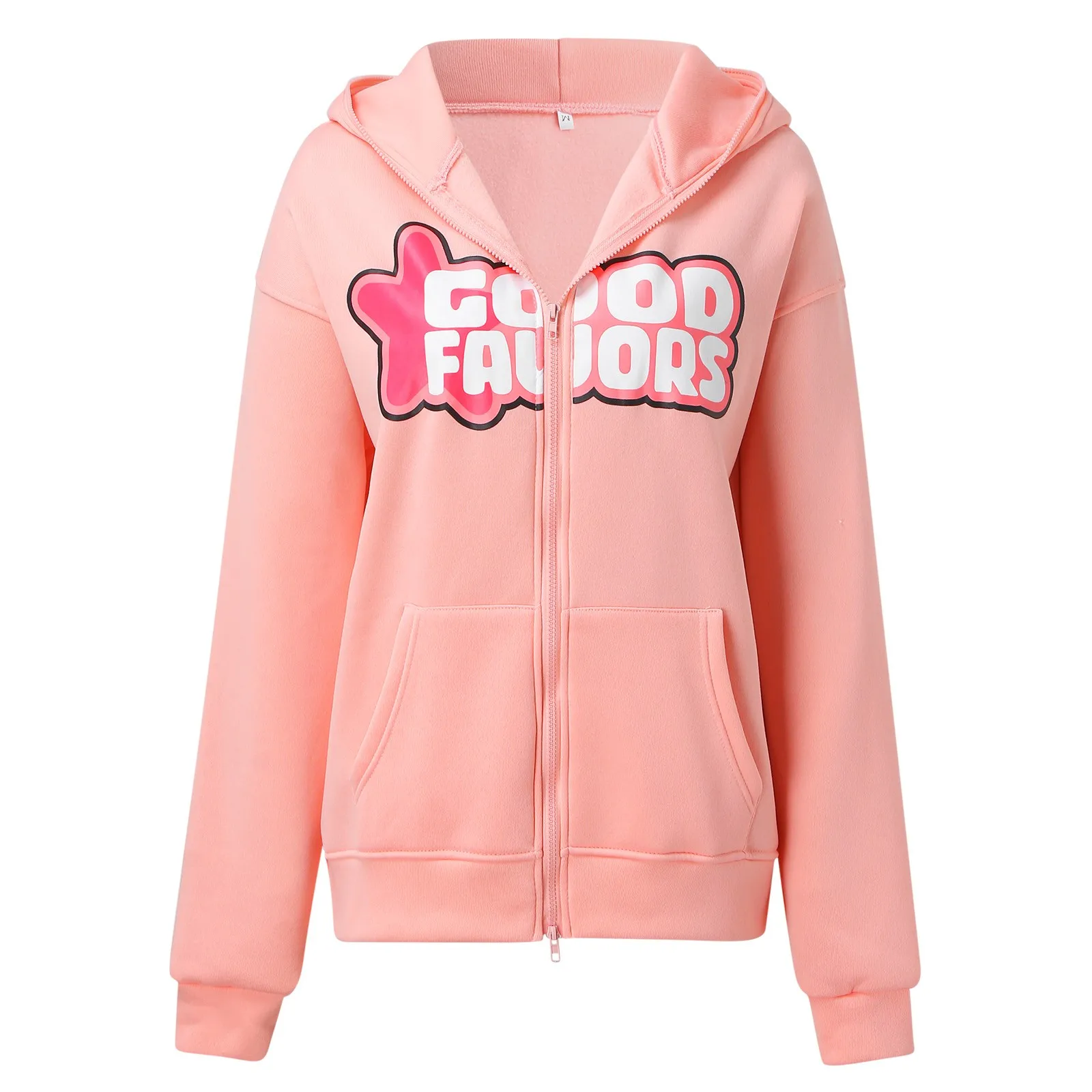 

Zip Up Hoodie Loose Sweatshirts Women Autumn Fleece Hooded Hoodies With Pocket Sweatshirt Oversized Hip Hop Harajuku Jacket Coat