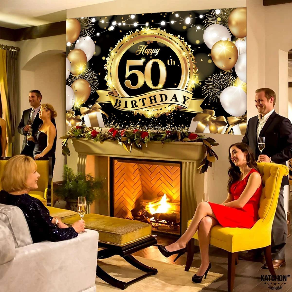 Баннер для дня рождения большого размера 150x10 0 см украшение 30/40/50 лет подвесной