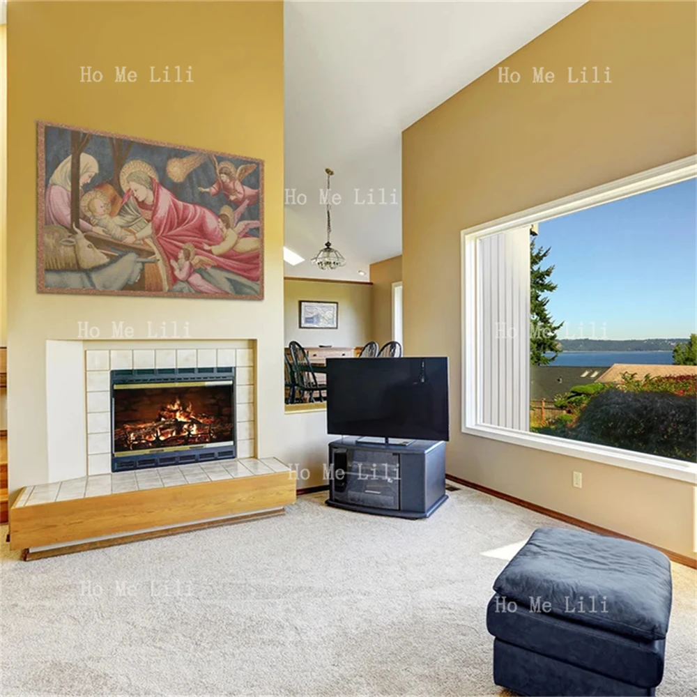 Рождество Гитото Европейский гобелен Религиозный жаккардовый христианский