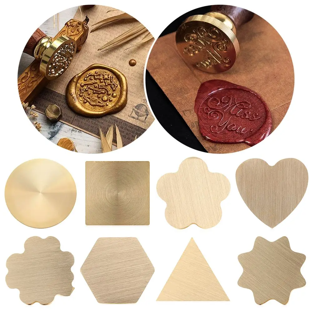 

Wooden Wax Sealing Stamp Handle Brass Roung Love Heart Sealing Wax Stamps Head Retro Rosewood Seal Copper Head for Scrapbooking